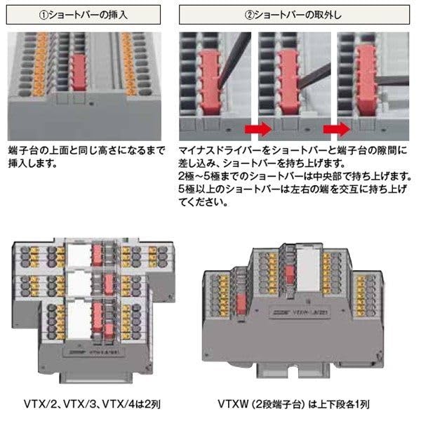 Amazon | 東洋技研 VTX・VTXWシリーズ用ショートバー 3.5mmピッチ 極数